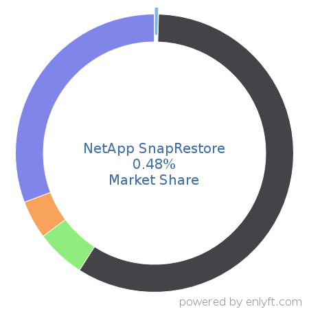 NetApp SnapRestore market share in Data Replication & Disaster Recovery is about 0.48%