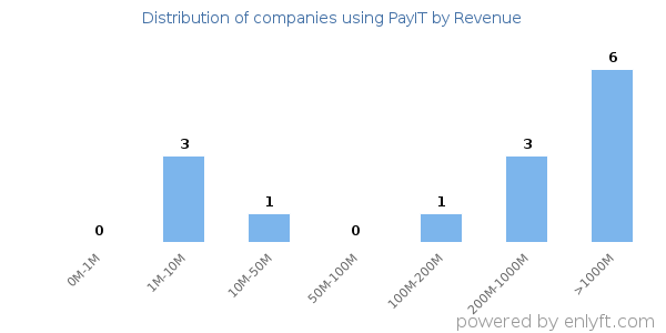 PayIT clients - distribution by company revenue